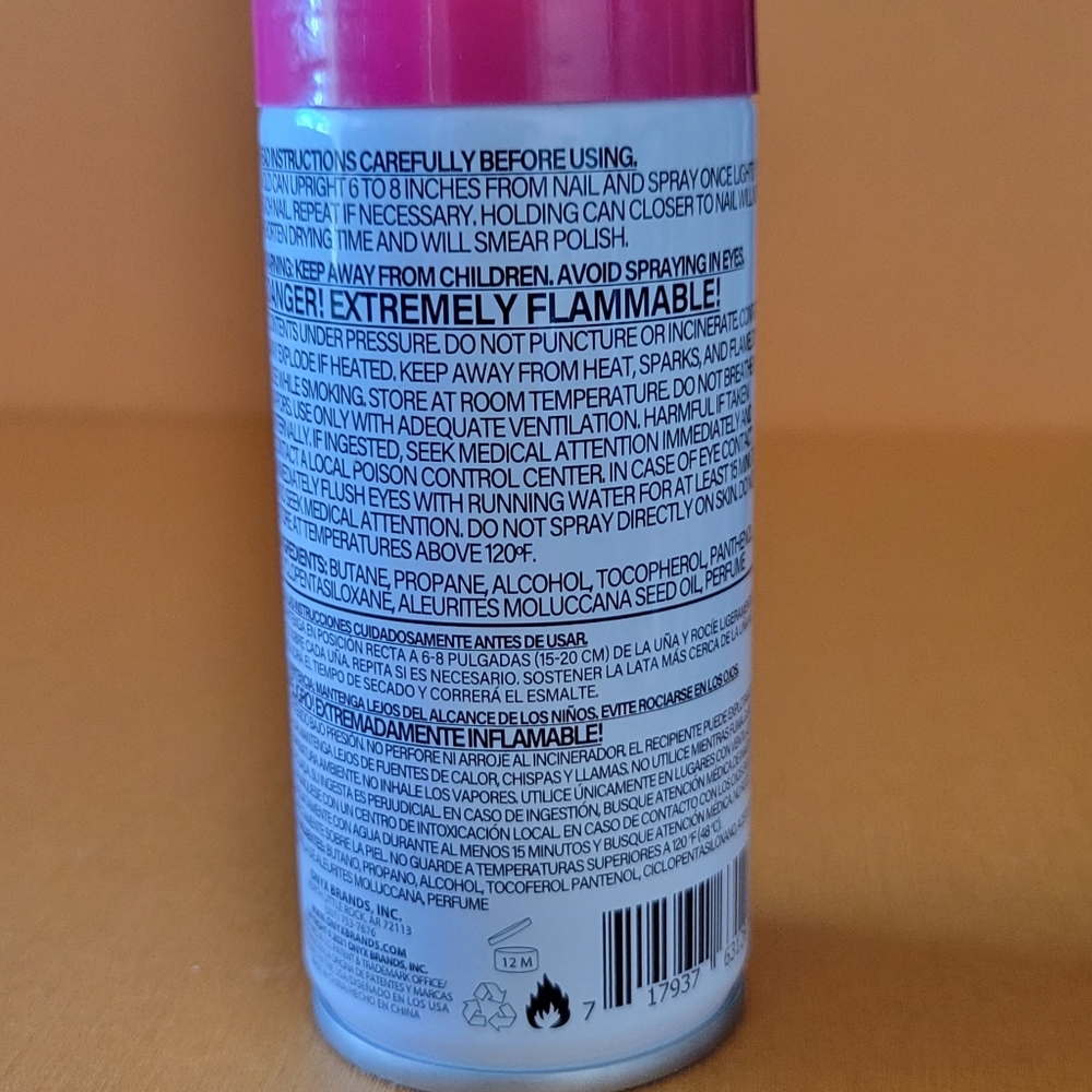 Onyx Professional Spray on Nail Dry w/Island Coconut Scent 2oz - Picture 4 of 6